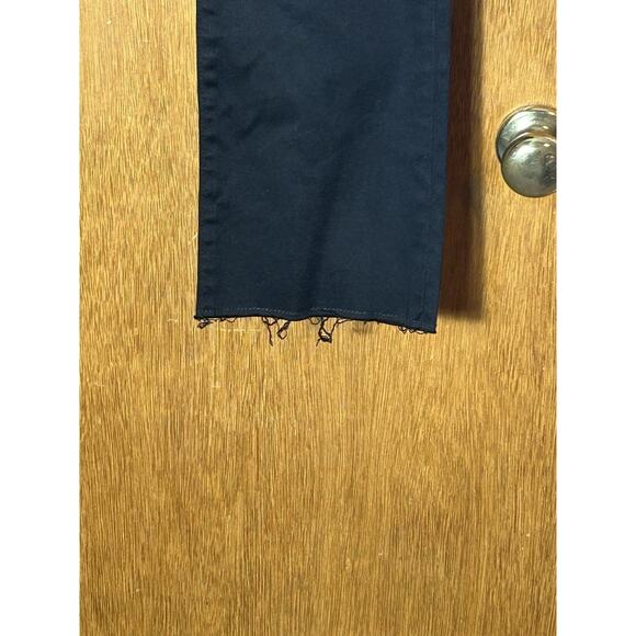 J Crew 9” Demi Boot Crop Jeans Mid Rise Stay Black Wash Raw Hem Women Size 26 - Picture 4 of 9